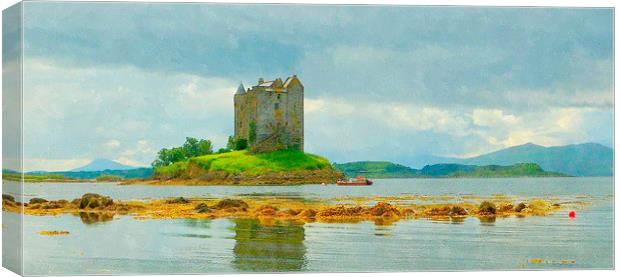  stalker castle - scotland argyll and bute Canvas Print by dale rys (LP)