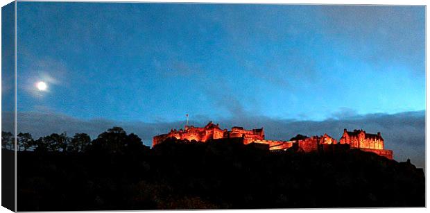  edinburgh castle-dusk  Canvas Print by dale rys (LP)