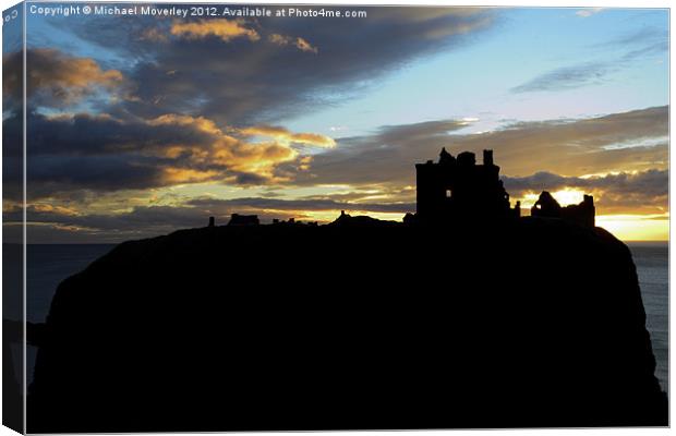 Dunnottar Castle at Sunrise Canvas Print by Michael Moverley
