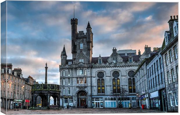 Aberdeen Castlegate Sunrise Canvas Print by Michael Moverley