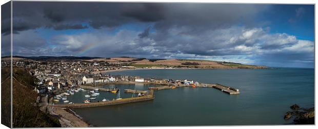 Stonehaven from Bervie Braes Canvas Print by Michael Moverley