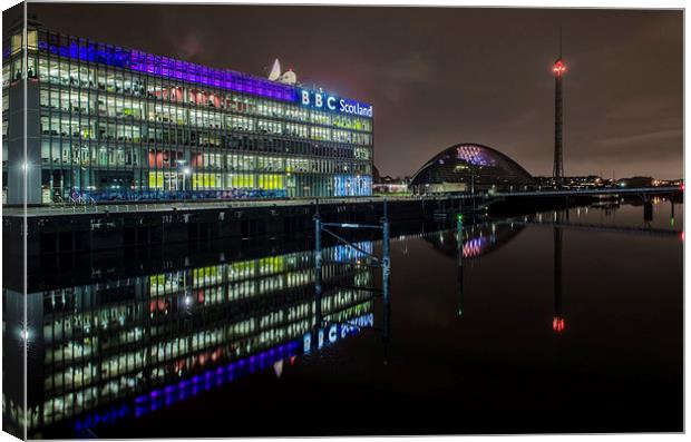 BBC & Science Museum - Glasgow Canvas Print by Michael Moverley