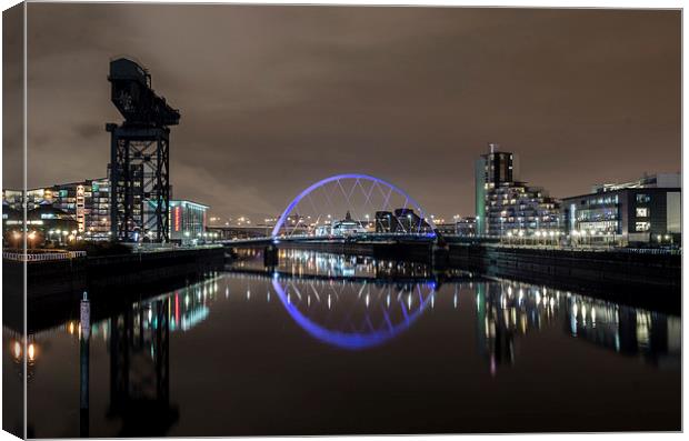 Squinty Bridge at Night Canvas Print by Michael Moverley