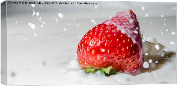  Strawberry Splash Canvas Print by Michael Moverley