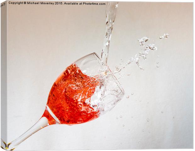  Wine Splash ! Canvas Print by Michael Moverley