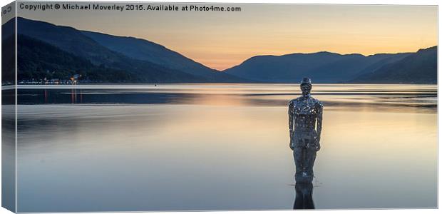 St Fillans - Mirror Man Canvas Print by Michael Moverley