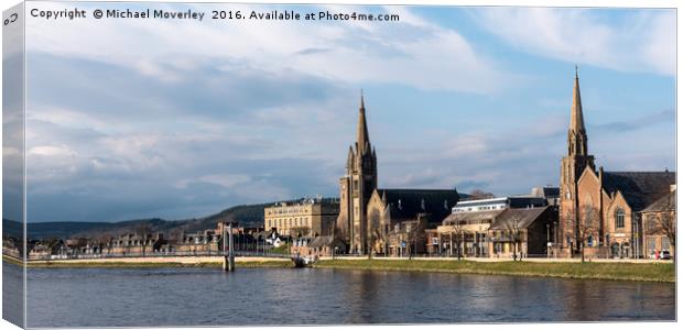 Inverness in the Sun Canvas Print by Michael Moverley
