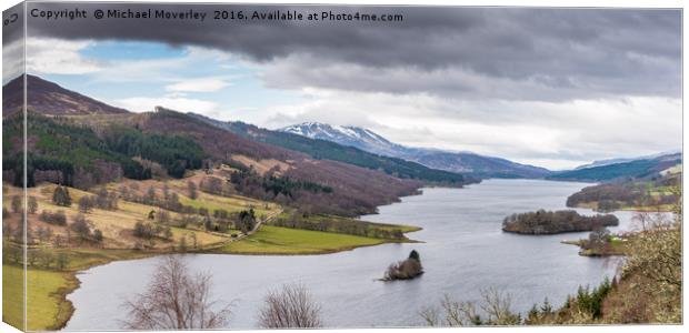 Queens View, Loch Tummel Canvas Print by Michael Moverley
