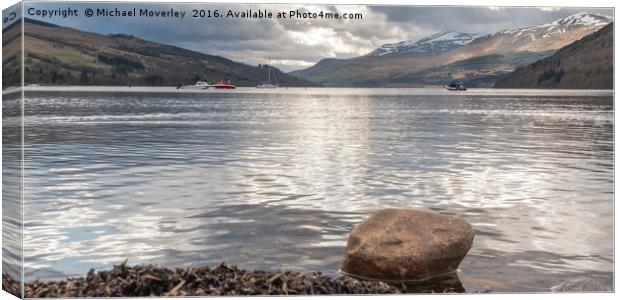 Ben Lawer from Kenmore with Loch Tay Canvas Print by Michael Moverley