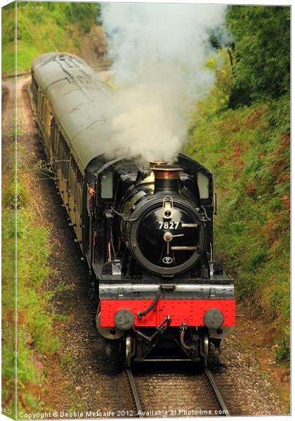 GWR 7827 Lydham Manor Canvas Print by Debbie Metcalfe