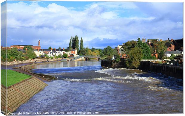 After the flood, Tiverton Canvas Print by Debbie Metcalfe