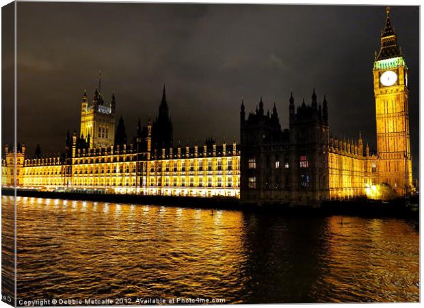Big Ben and the Houses of Parliament Canvas Print by Debbie Metcalfe