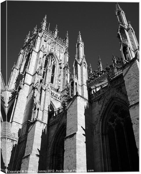 York Minster in Black and White Canvas Print by Stephen Conroy