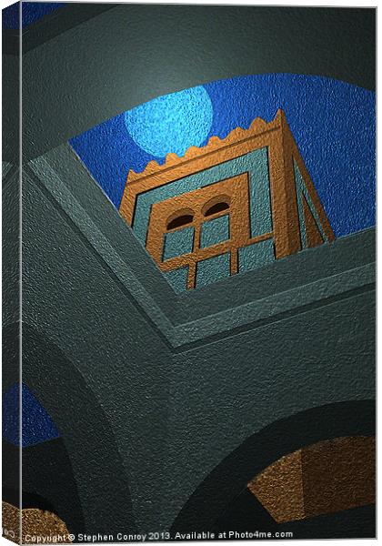Mosque at Night Canvas Print by Stephen Conroy