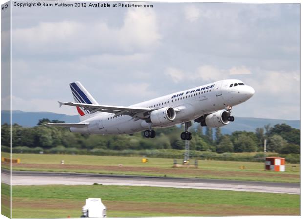 Air France lift-off Canvas Print by Sam Pattison