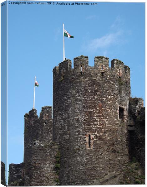 Conwy castle turret Canvas Print by Sam Pattison