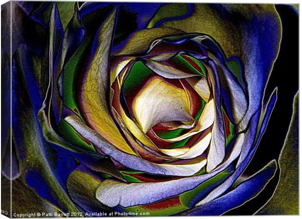 Rose in primary color abstract Canvas Print by Patti Barrett