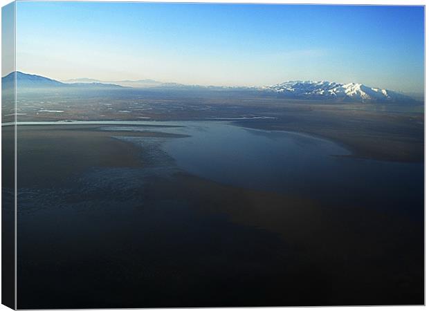 South end of the Great Salt Lake Canvas Print by Patti Barrett