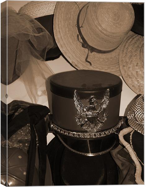 Soldier hat in sepia Canvas Print by Patti Barrett