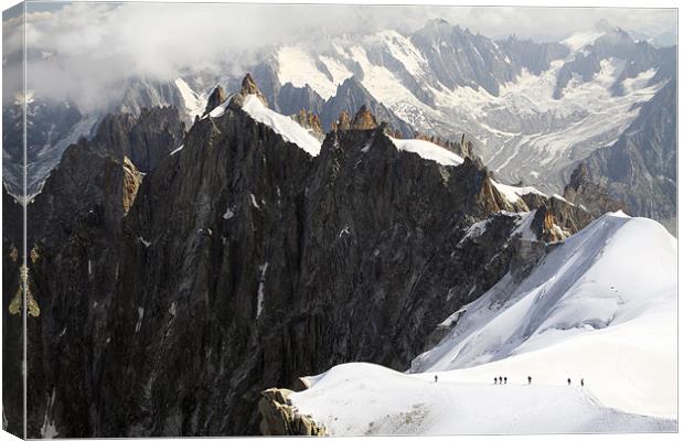 Peaks of Mount Blanc Canvas Print by Cristian Mihaila