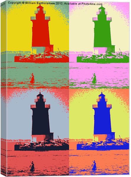 Lighthouse Pop Art Canvas Print by Beach Bum Pics