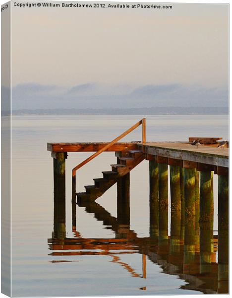 Reflecting Pier Canvas Print by Beach Bum Pics