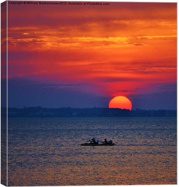 Big Sun Paddle Canvas Print by Beach Bum Pics