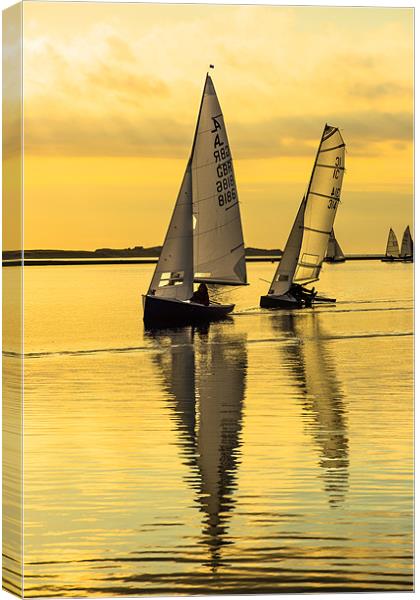 Sailing at sunset Canvas Print by Jed Pearson