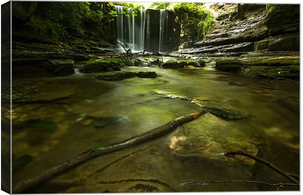 Plas Power Waterfall Canvas Print by Jed Pearson
