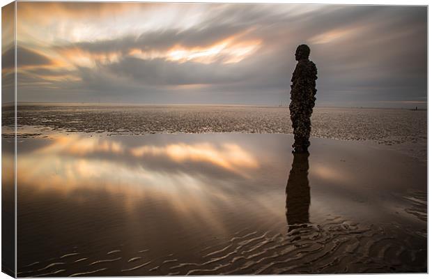 Gormley Reflected Canvas Print by Jed Pearson