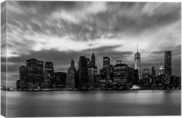 Manhattan Cityscape Canvas Print by Jed Pearson