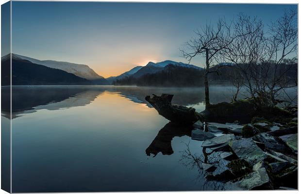  Llyn Padran Dawn Canvas Print by Jed Pearson