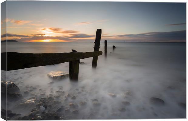  Pebbles and Mist Canvas Print by Jed Pearson