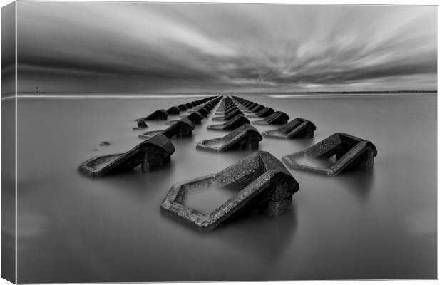 Breakwater Canvas Print by Jed Pearson
