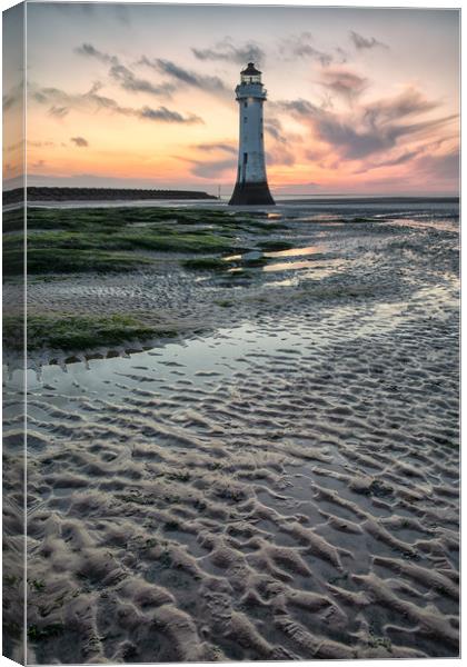 Perch Rock subtle sunset Canvas Print by Jed Pearson