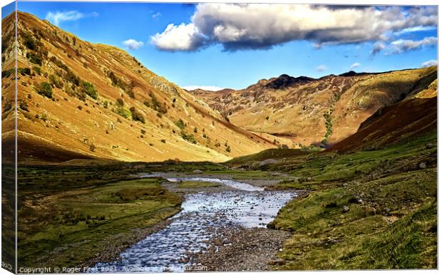 Langstrath Valley Canvas Print by Roger Fleet