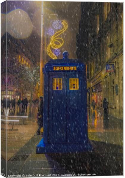 Old Police Box In Glasgow Canvas Print by Tylie Duff Photo Art