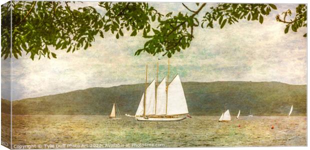 The Sailing Schooner Adix on the River Clyde Canvas Print by Tylie Duff Photo Art