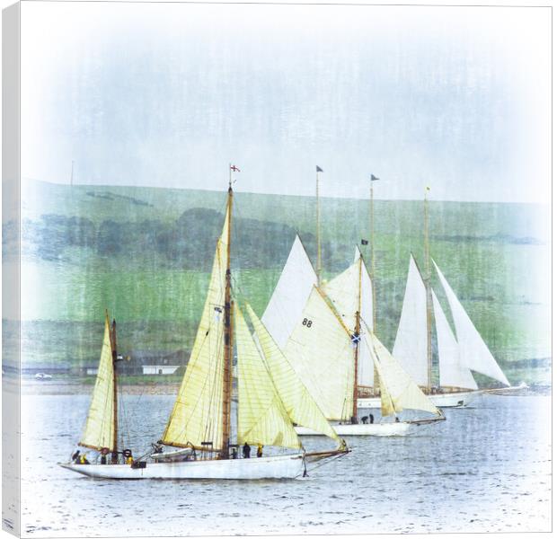 Schooner "Adix" and Fife Yachts "Kentra" and "Moon Canvas Print by Tylie Duff Photo Art