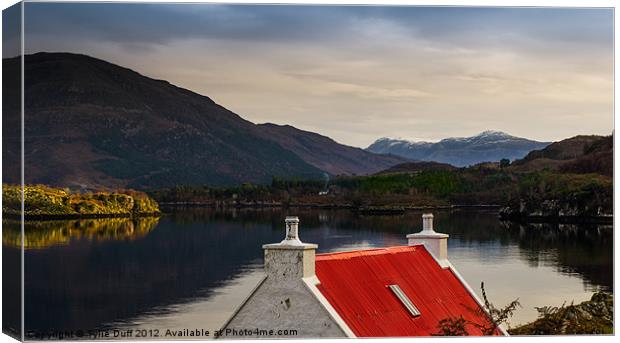 Red Roof at Shieldaig Canvas Print by Tylie Duff Photo Art
