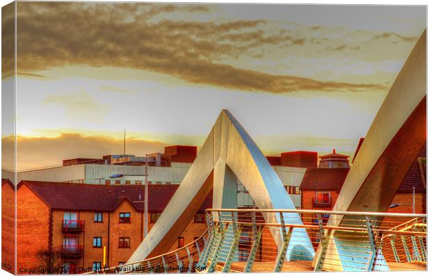 The Squiggly Bridge over the Clyde Canvas Print by Tylie Duff Photo Art