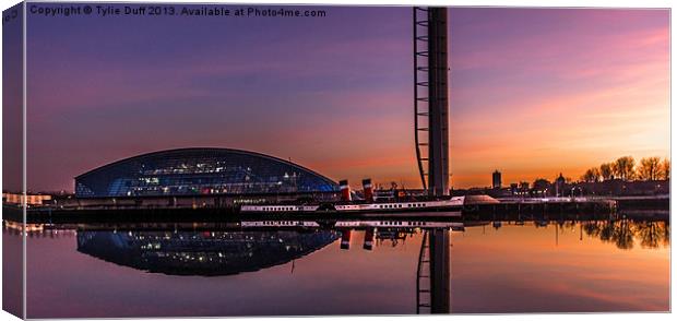 PS Waverley at the Glasgow Science Centre Canvas Print by Tylie Duff Photo Art