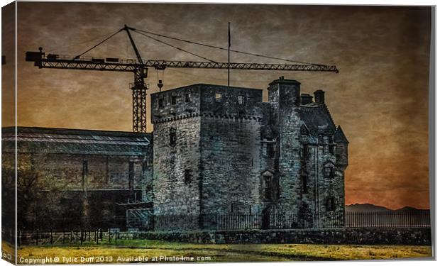 Newark Castle , The Old and The New Canvas Print by Tylie Duff Photo Art