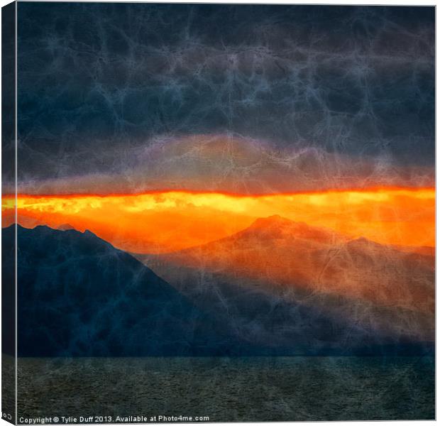 Sunset of Fire (Abstract) Canvas Print by Tylie Duff Photo Art