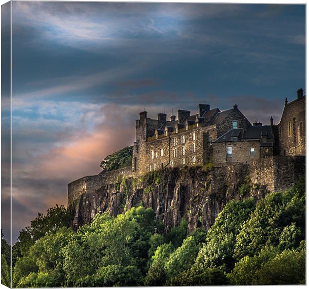 Storm Clouds over Stirling Castle Canvas Print by Tylie Duff Photo Art