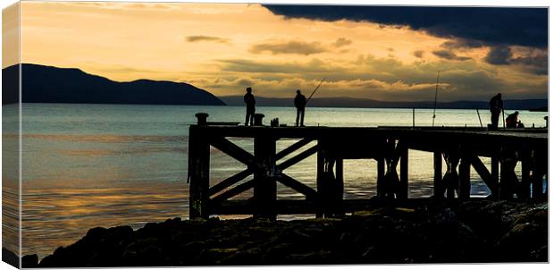Anglers at Portencross Canvas Print by Tylie Duff Photo Art