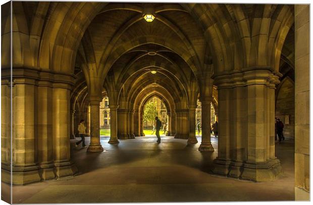 The Cloisters at Glasgow University Canvas Print by Tylie Duff Photo Art