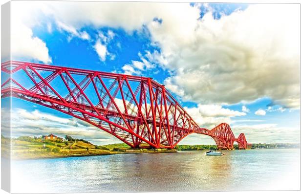 Forth Rail Bridge Scotland Canvas Print by Tylie Duff Photo Art