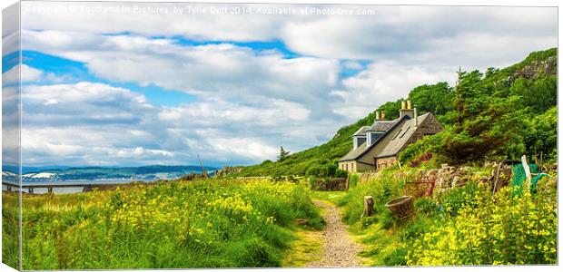 Cottage at Portencross Ayrshire Canvas Print by Tylie Duff Photo Art