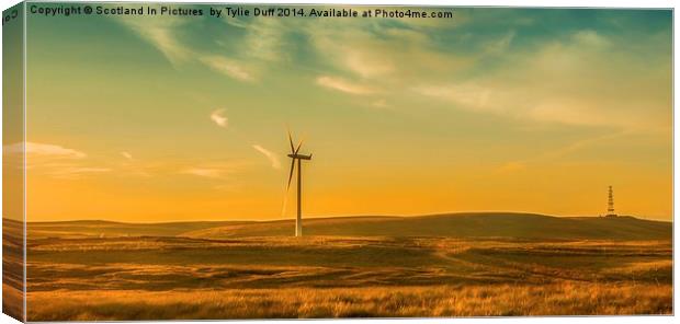Turbine at Whitelee Wind Farm Canvas Print by Tylie Duff Photo Art